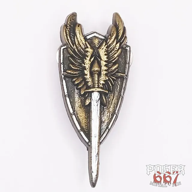 warlord-shield-3d-pin-anstecker-antik-silber-5-5-cm image 1