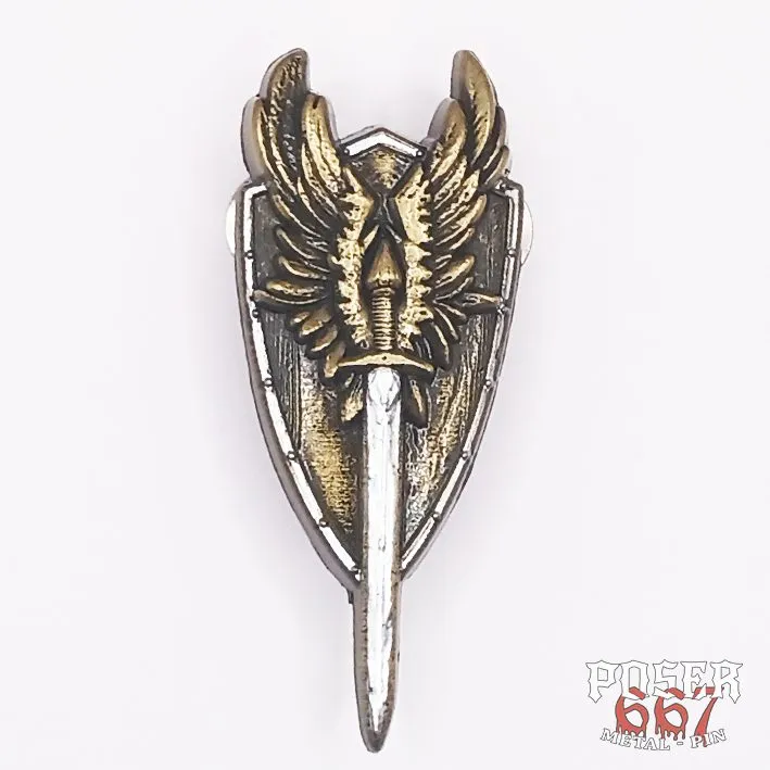 warlord-shield-3d-pin-anstecker-antik-silber-5-5-cm image 1