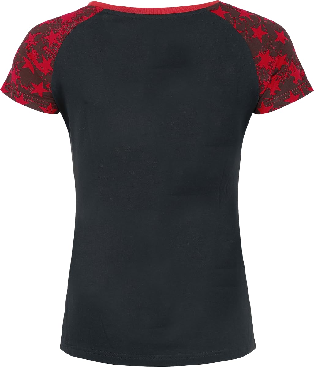 red-by-emp-t-shirts-damen-t-shirt-raglan-schwarz-rot-l image 3