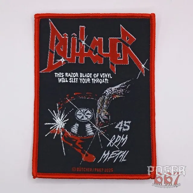 b-tcher-45-rpm-metal-patch-aufn-her-schwarz-10-5-cm image 1