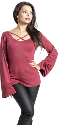 black-premium-by-emp-longsleeve-pagan-roots-dunkelrot-damen-l image 7