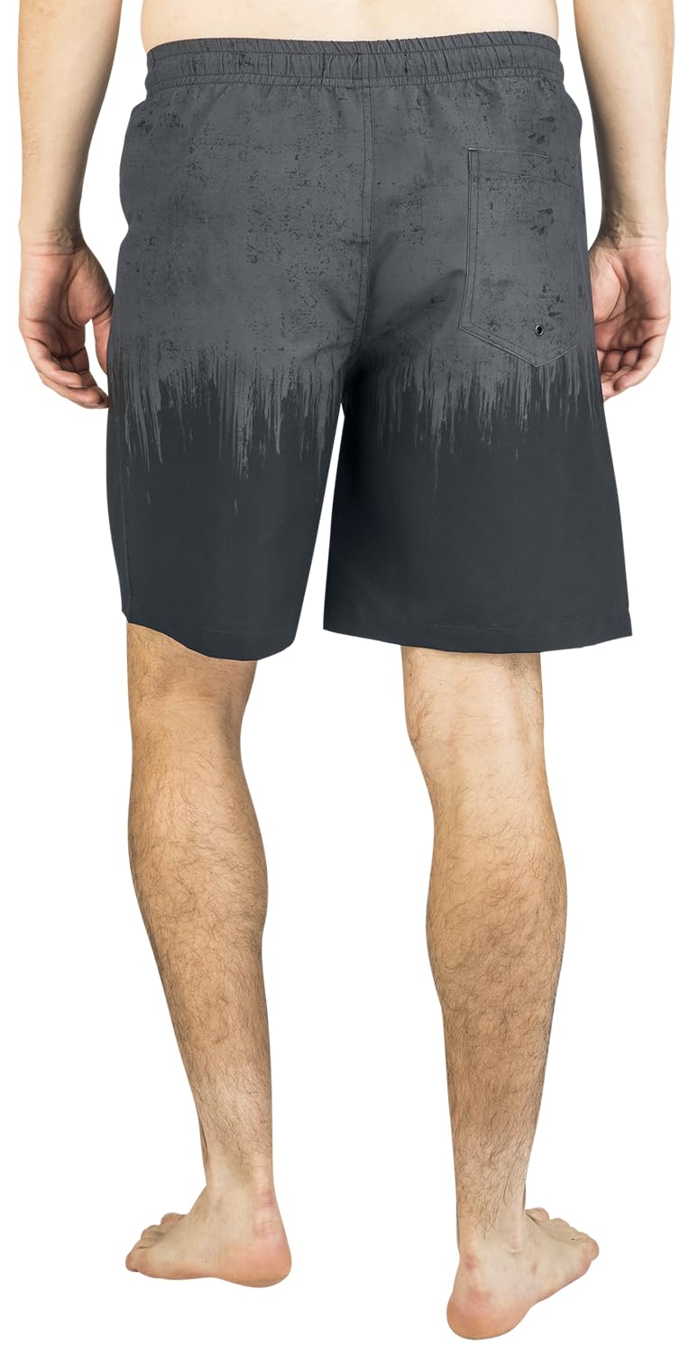 black-premium-by-emp-bademode-graue-badeshorts-skull-print-l image 5