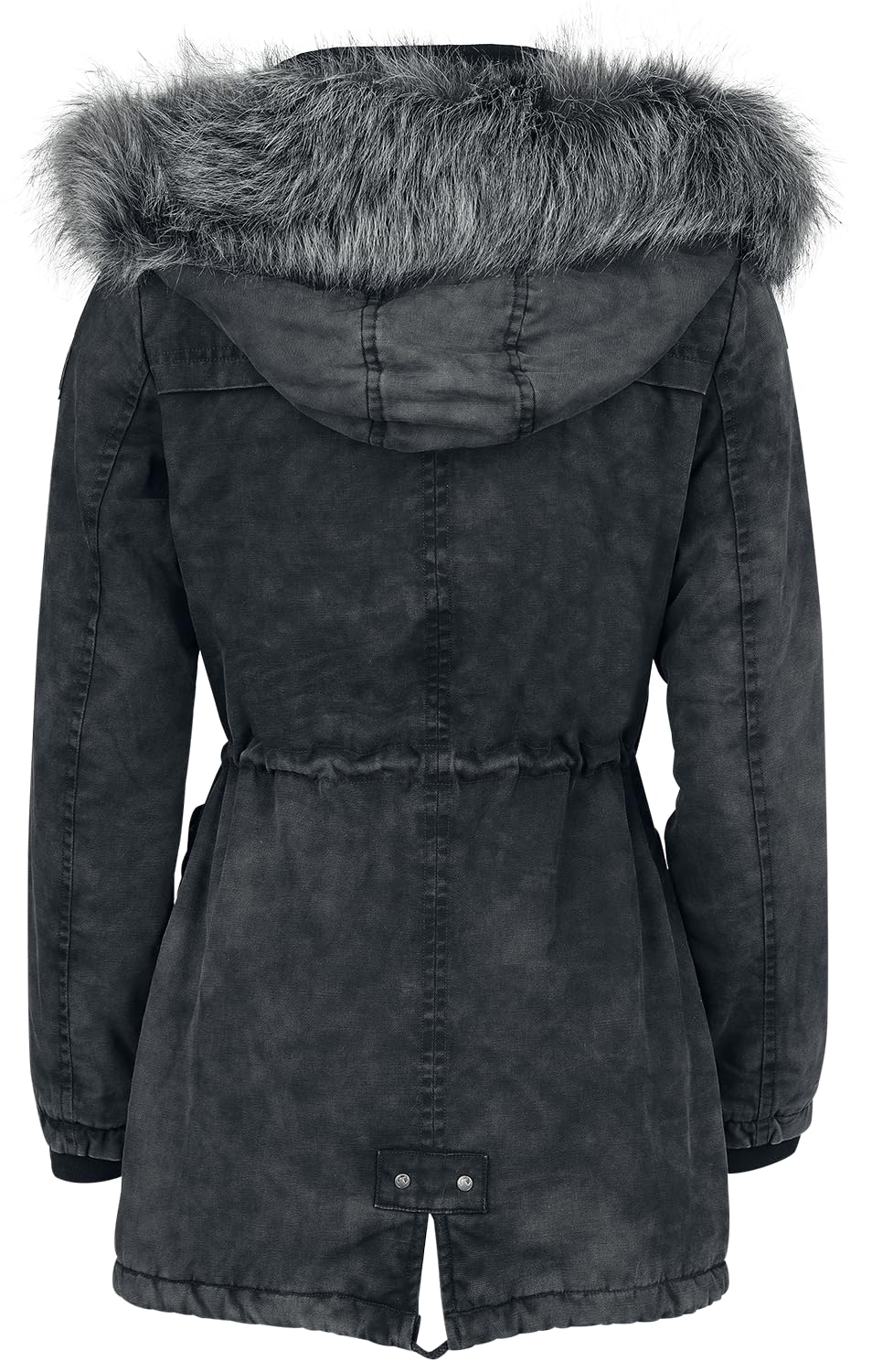 black-premium-by-emp-damen-winterjacke-dunkelgrau-teddyfell image 2