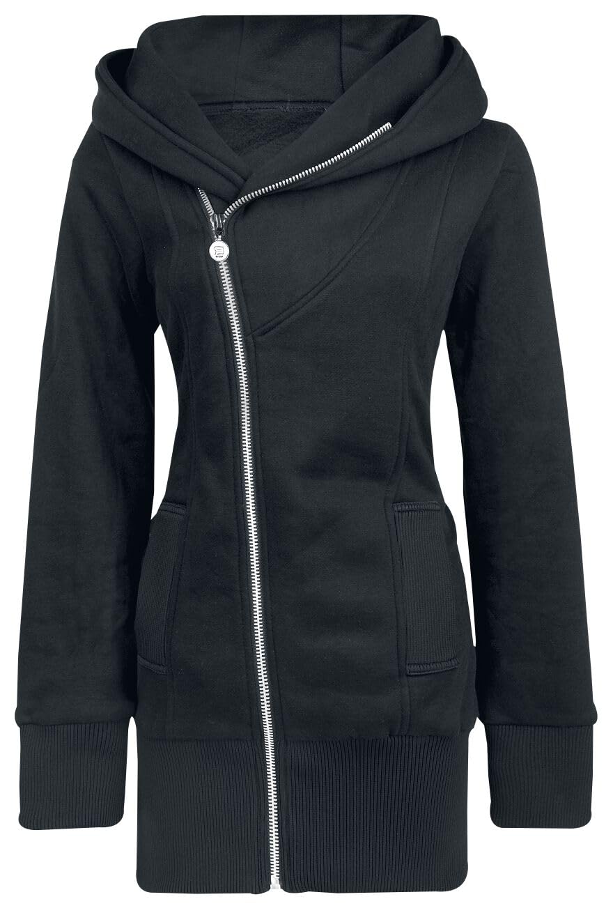 red-by-emp-damen-sweatjacke-schwarz-lang-gr-m-kapuze image 1