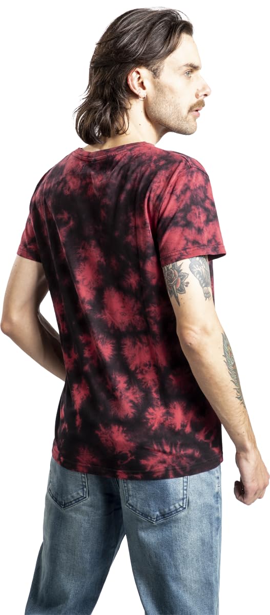 black-premium-batik-t-shirt-schwarz-rot-herren-gr-s image 6