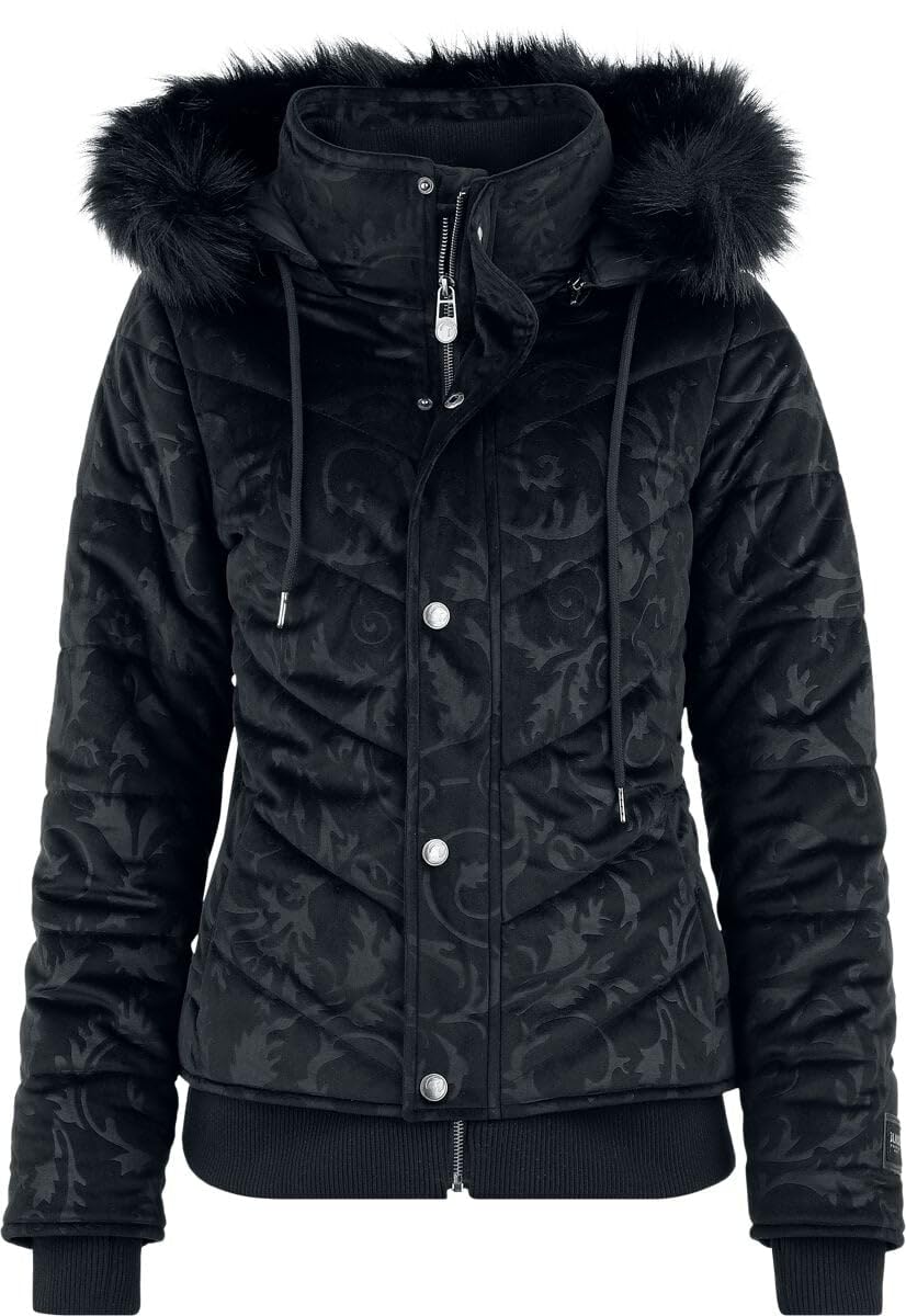 black-premium-by-emp-winterjacke-damen-schwarz-kapuze-m image 1