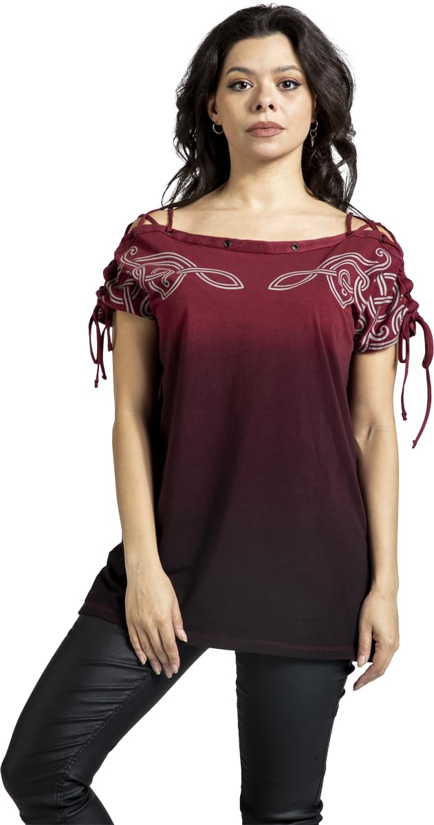 black-premium-by-emp-t-shirt-dip-dye-schn-rung-rot image 2