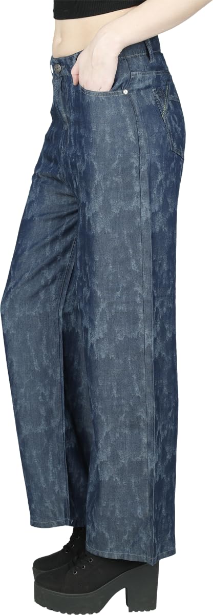 red-by-emp-wide-leg-stoffhose-damen-blau-denim-optik-30w-32l image 6