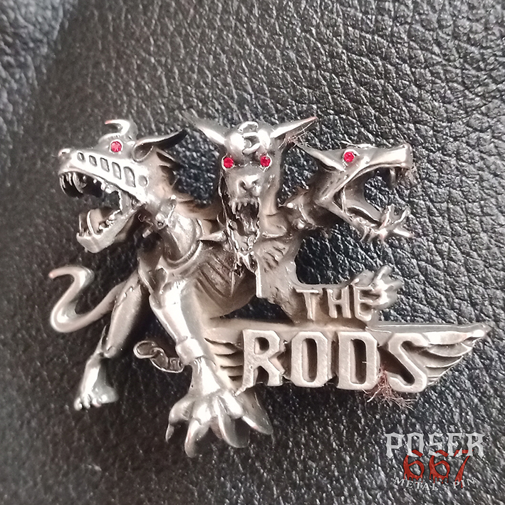 the-rods-brotherhood-of-metal-3d-pin-antik-silber-rote-augen image 1