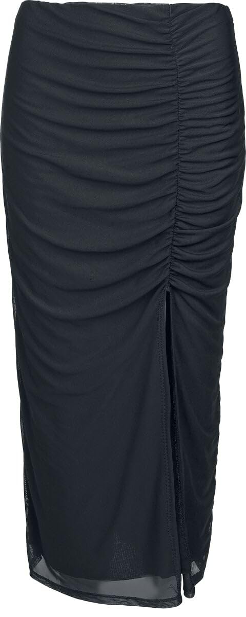 red-by-emp-damen-rock-schwarz-mit-schlitz-basic image 1