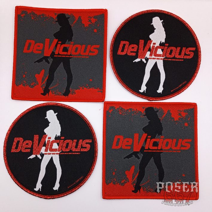 devicious-code-red-patch-rund-gewebt-9-cm-metallic image 1