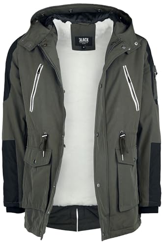black-premium-by-emp-herren-winterjacke-oliv-kunstfellkragen image 8