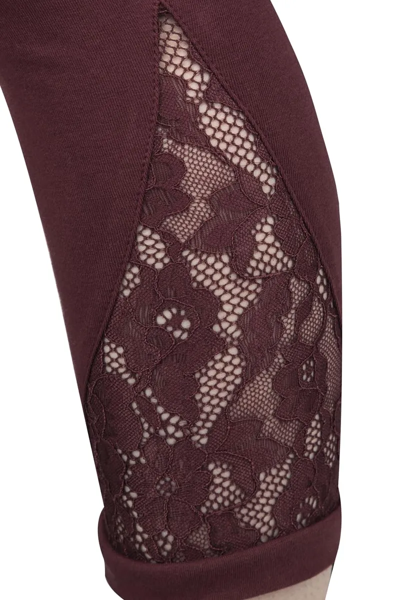 red-by-emp-leggings-mit-spitze-damen-rot-gr-m image 1