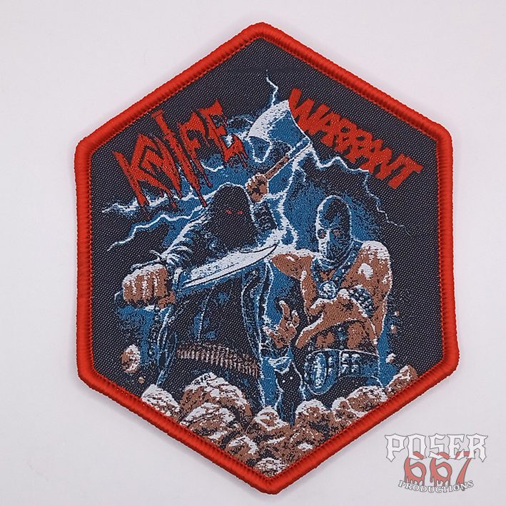 knife-spider-patch-gewebt-11-cm-schwarzer-rand image 3