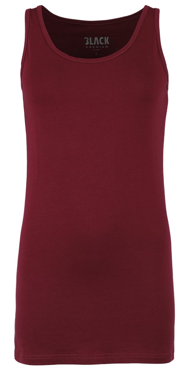black-premium-by-emp-damen-doppelpack-top-t-shirt-schwarz-bordeaux image 5