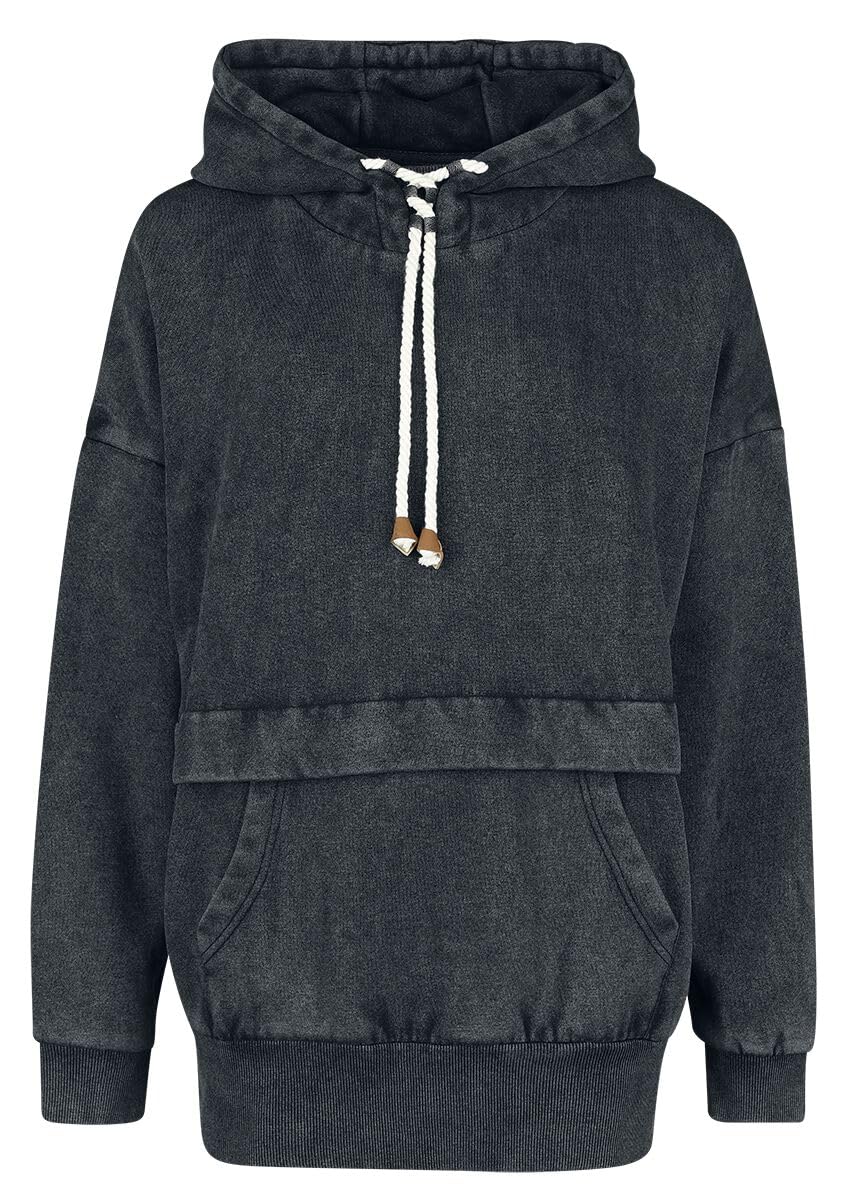 red-by-emp-dunkelgrauer-kapuzenpullover-fleece-damen-hoodie image 1