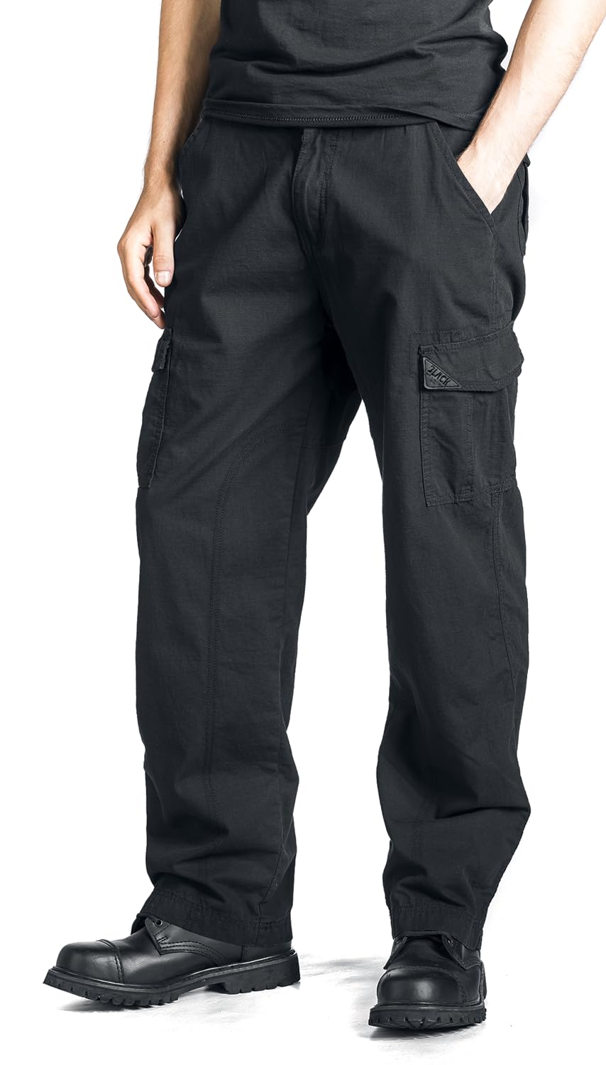 black-premium-by-emp-cargohose-herren-schwarz-ripstop-xl-g-rtel image 2