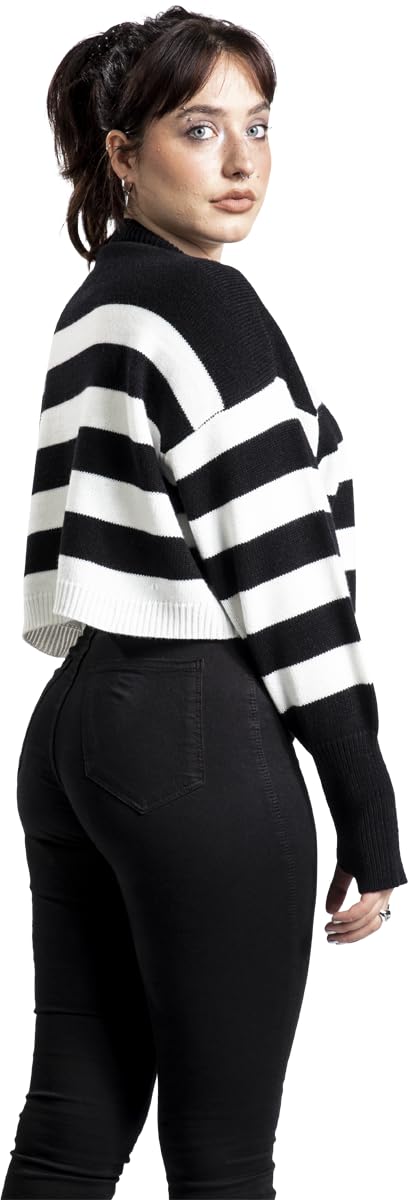 red-by-emp-pullover-strickpullover-schwarz-wei-damen-l image 5