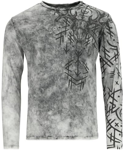 black-premium-by-emp-herren-langarmshirt-grau-runen-gr-m image 5