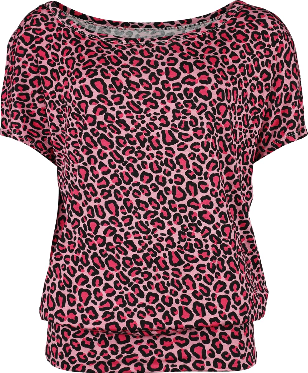 red-by-emp-t-shirts-t-shirt-damen-pink-leo-print image 4