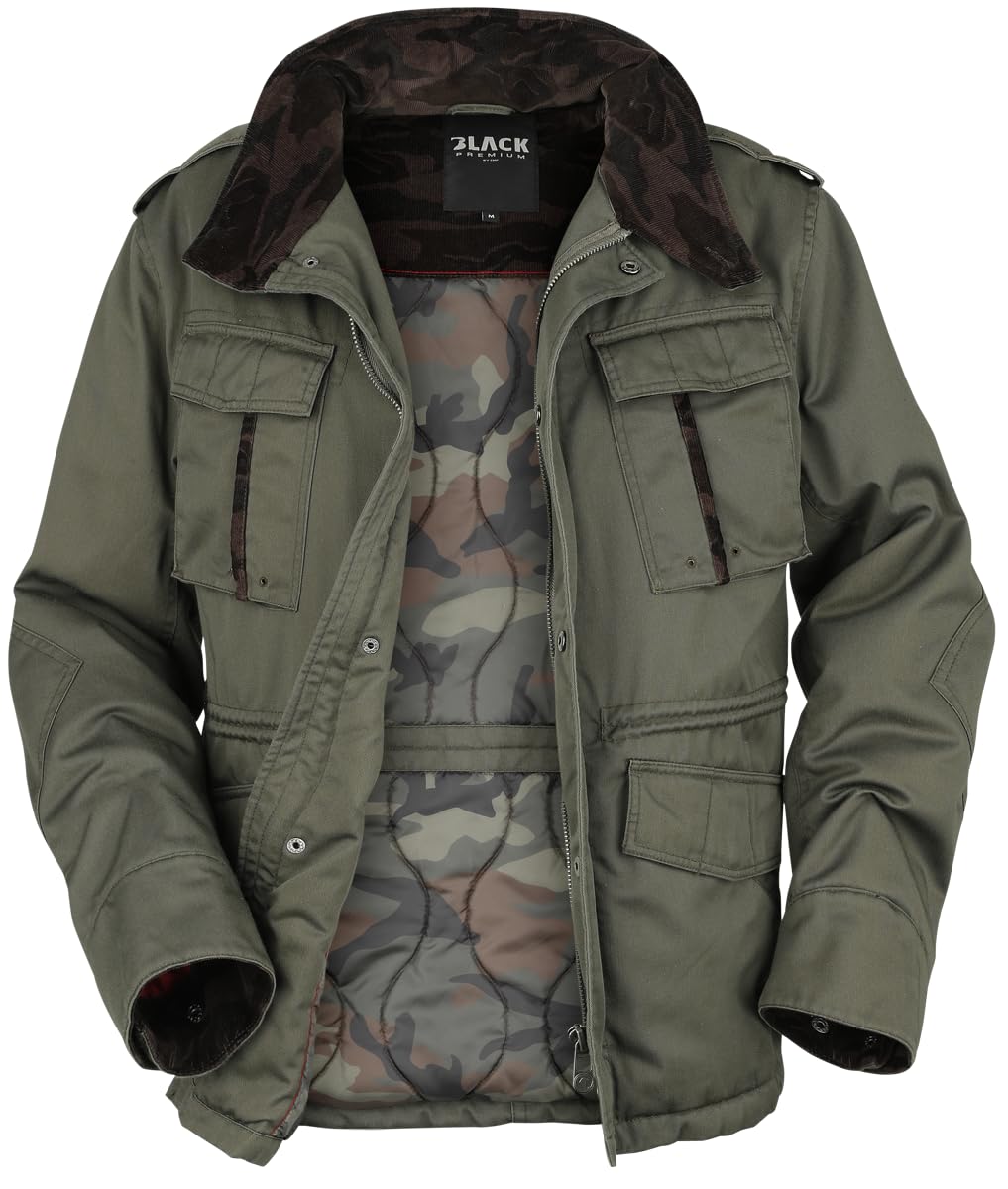 black-premium-by-emp-oliv-gr-ne-winterjacke-kapuze-herren image 3