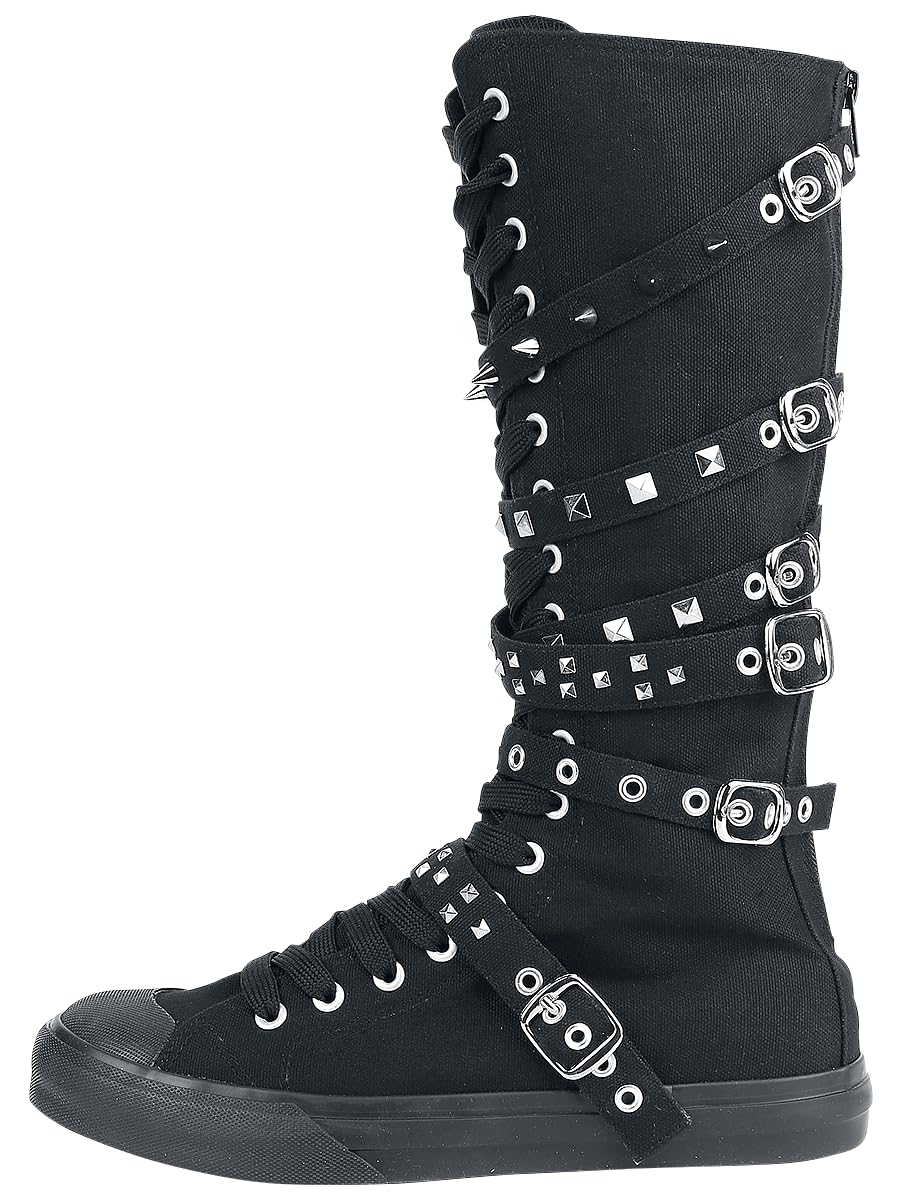 black-premium-sneaker-unisex-schwarz-nieten-gr-43-45 image 6