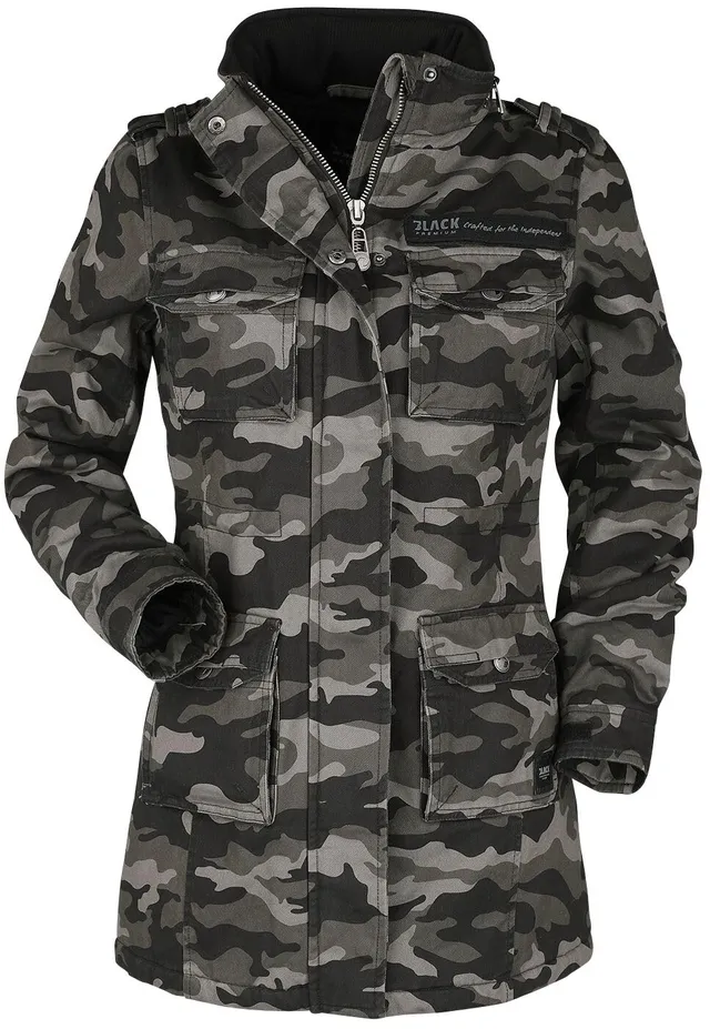 black-premium-by-emp-winterjacke-damen-camouflage-teddyfutter image 1