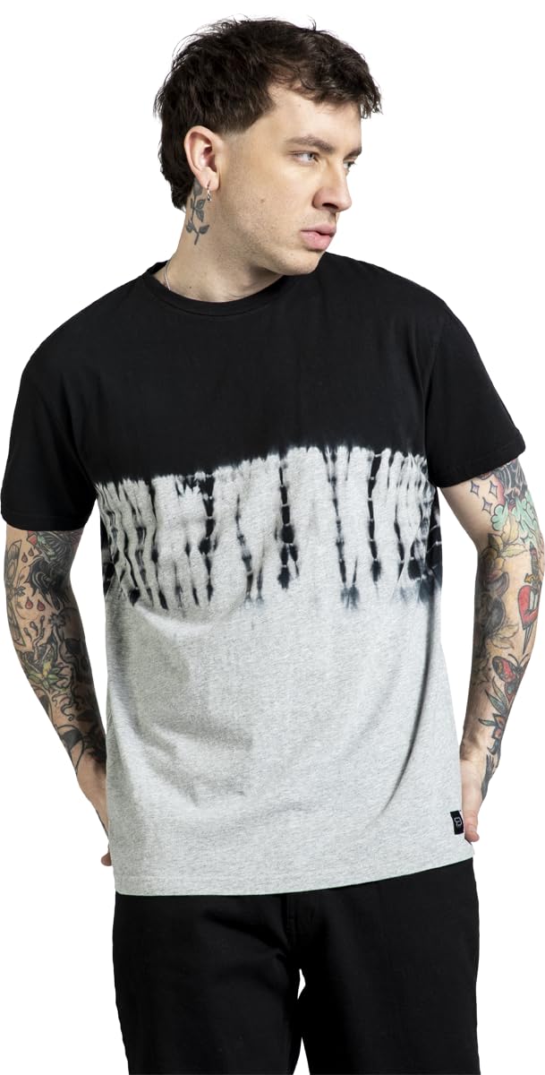 red-by-emp-herren-t-shirt-grau-schwarz-mit-batikprint image 2