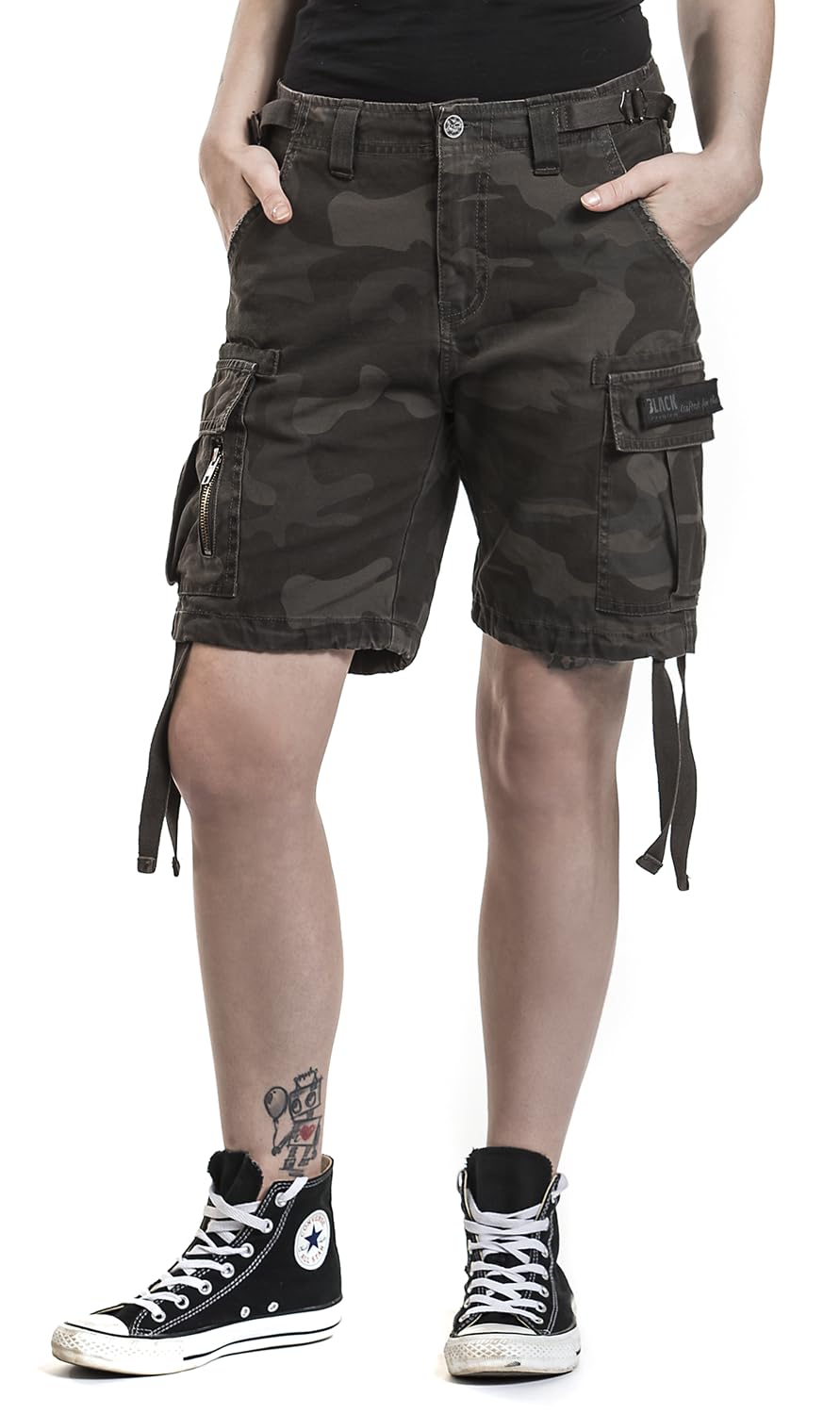black-premium-by-emp-cargo-shorts-damen-schwarz image 2