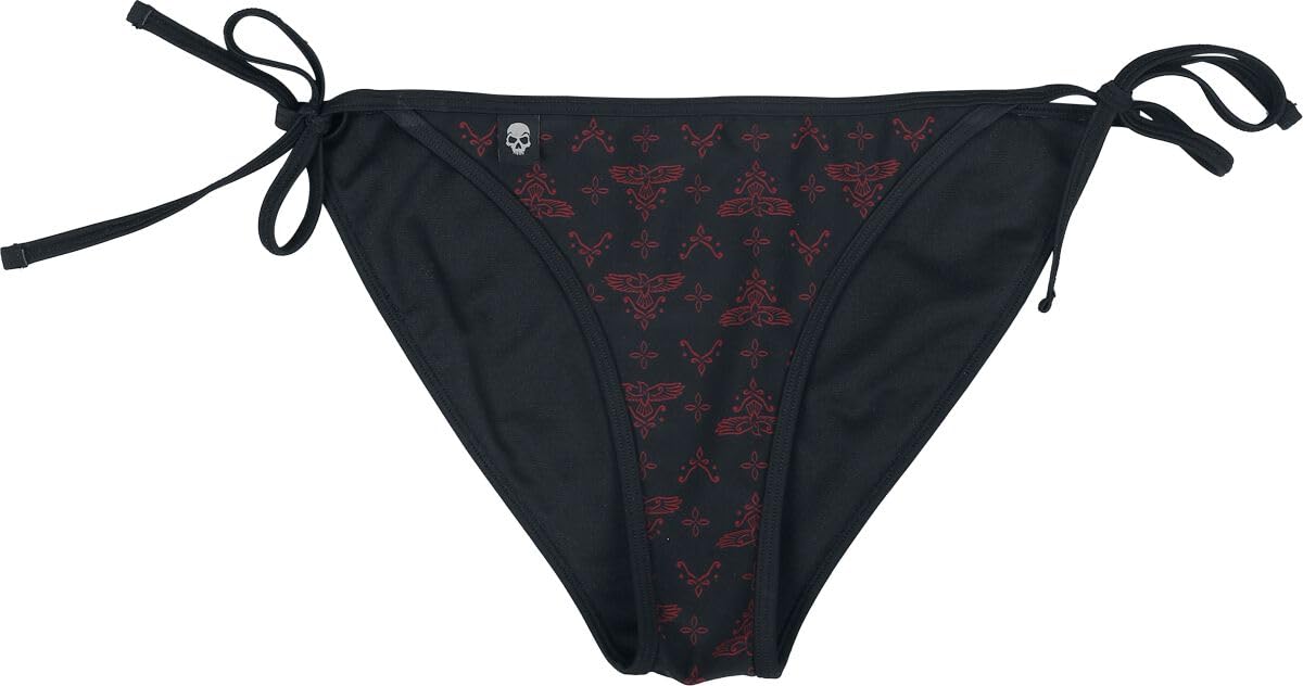 black-premium-by-emp-damen-bikinihose-schwarz-allover-mix-match image 1