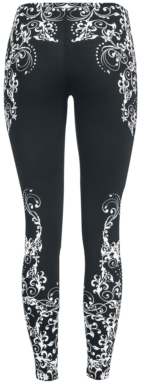 black-premium-leggings-hose-m-schwarz-mit-print image 3