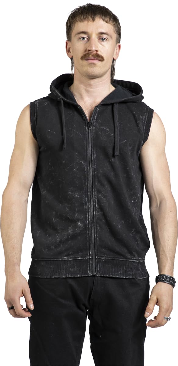 red-by-emp-herren-sweatweste-grau-meliert-kapuze-gr-m image 6