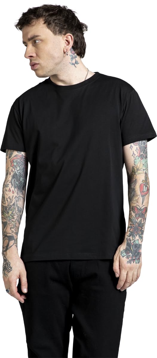 red-by-emp-herren-basic-t-shirt-schwarz-dunkelgrau image 2