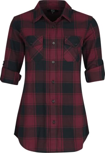 red-by-emp-hemden-damen-bluse-schwarz-rot-hemdkragen-gr-l image 6