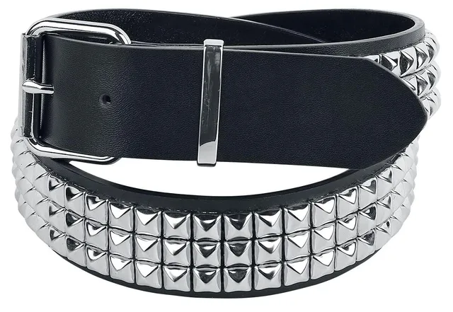 black-premium-nieteng-rtel-unisex-schwarz-105-dreireihig image 1