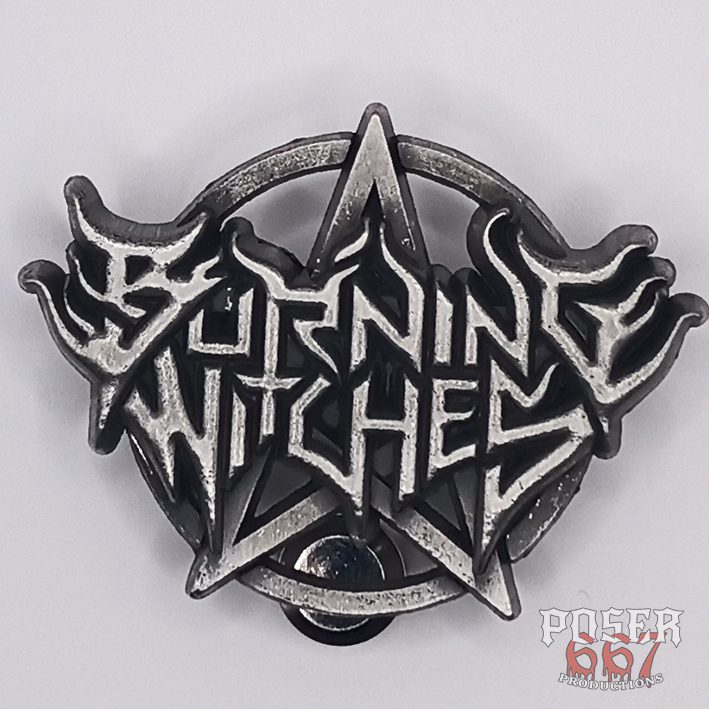 burning-witches-logo-3d-pin-metall-anstecker-antik-silber-5cm image 1