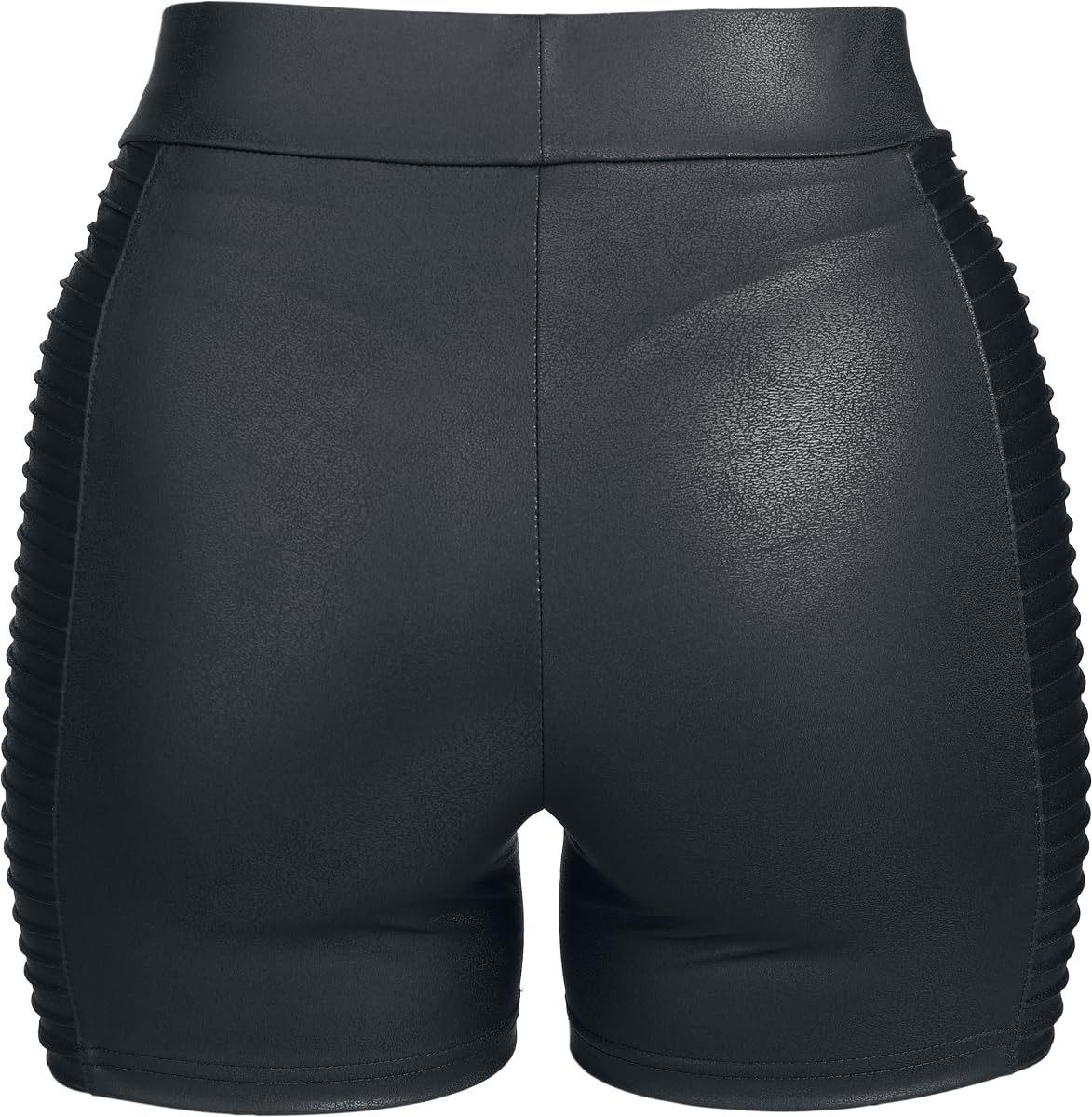 black-premium-essential-faux-leather-shorts-schwarz-damen image 3