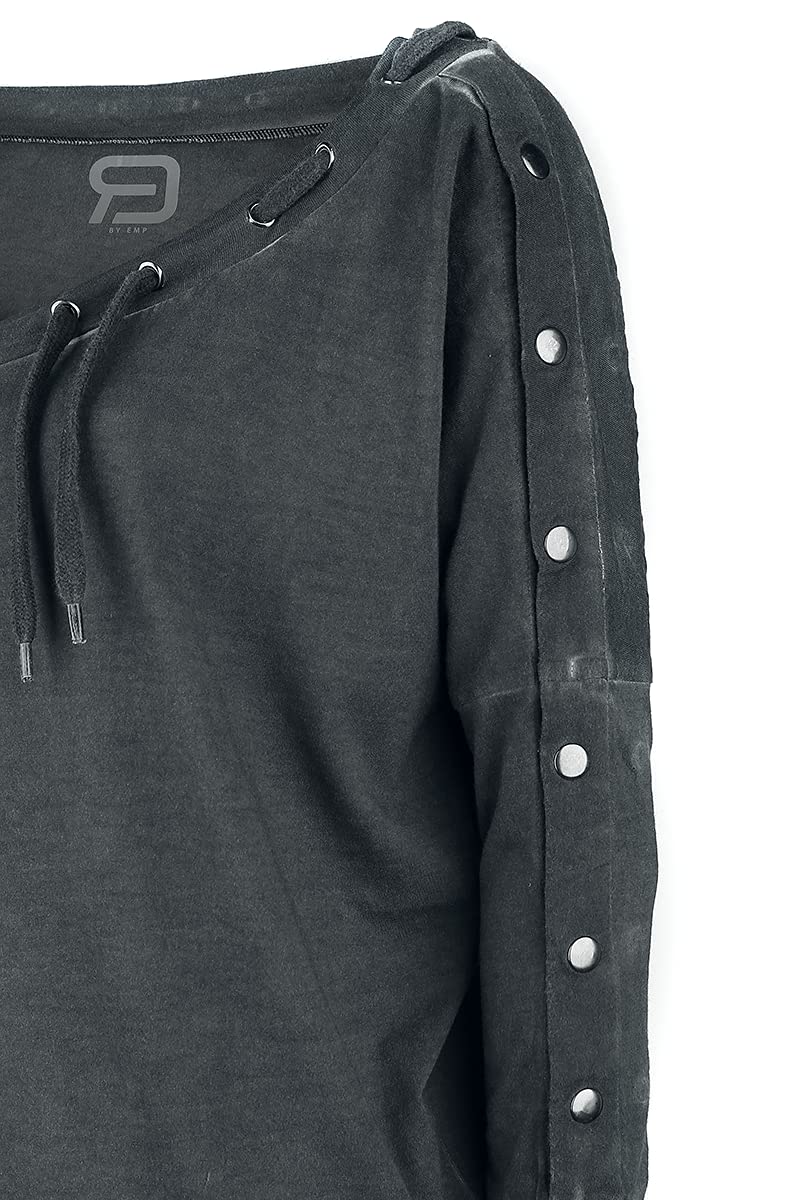 red-by-emp-damen-langarmshirt-grau-xl-tunnelzug-sen-locker image 5