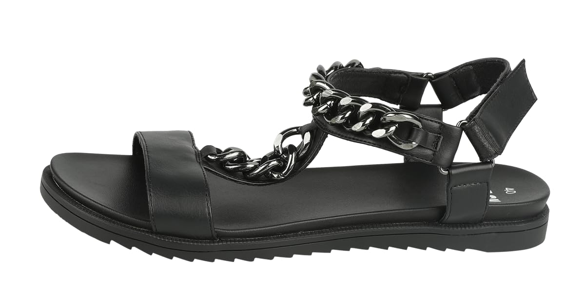 black-premium-by-emp-sandalen-damen-schwarz-mit-ketten image 2