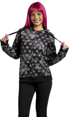 red-by-emp-kapuzenjacke-sternen-allover-print-schwarz image 7