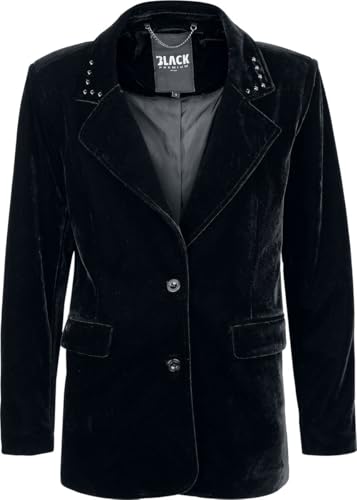 black-premium-essential-samtblazer-damen-blazer-schwarz image 7