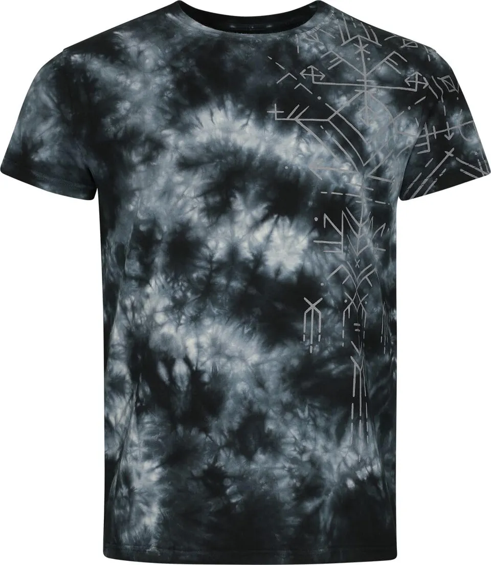 black-premium-by-emp-batik-t-shirt-print-herren-blau-schwarz image 1