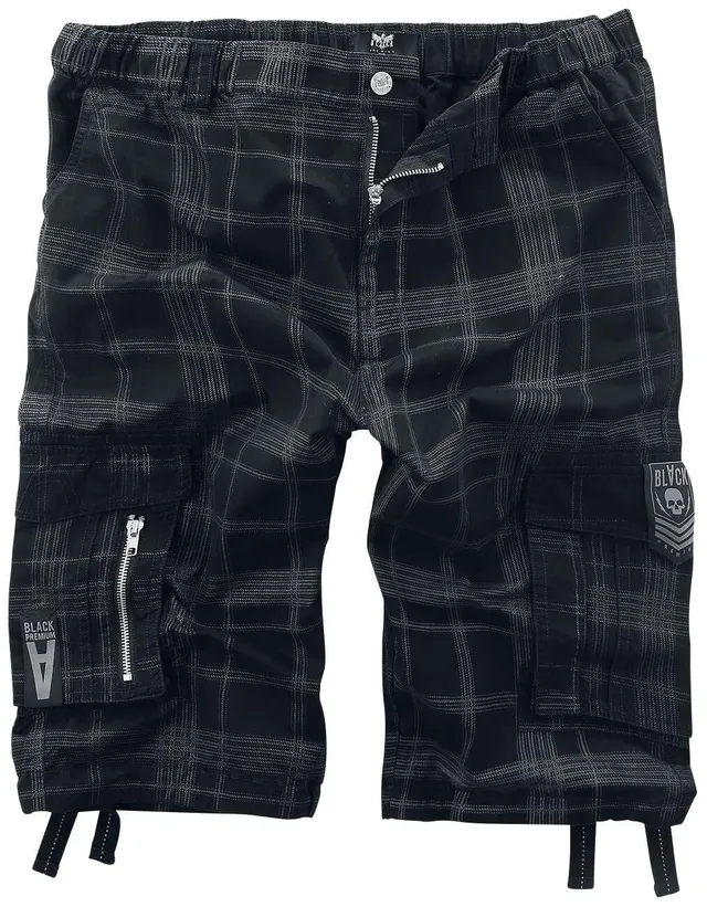 black-premium-by-emp-shorts-schwarz-herren-l-karo-muster image 1
