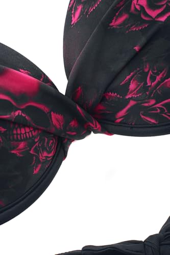 black-premium-bikinioberteil-damen-schwarz-totenkopf-s image 8