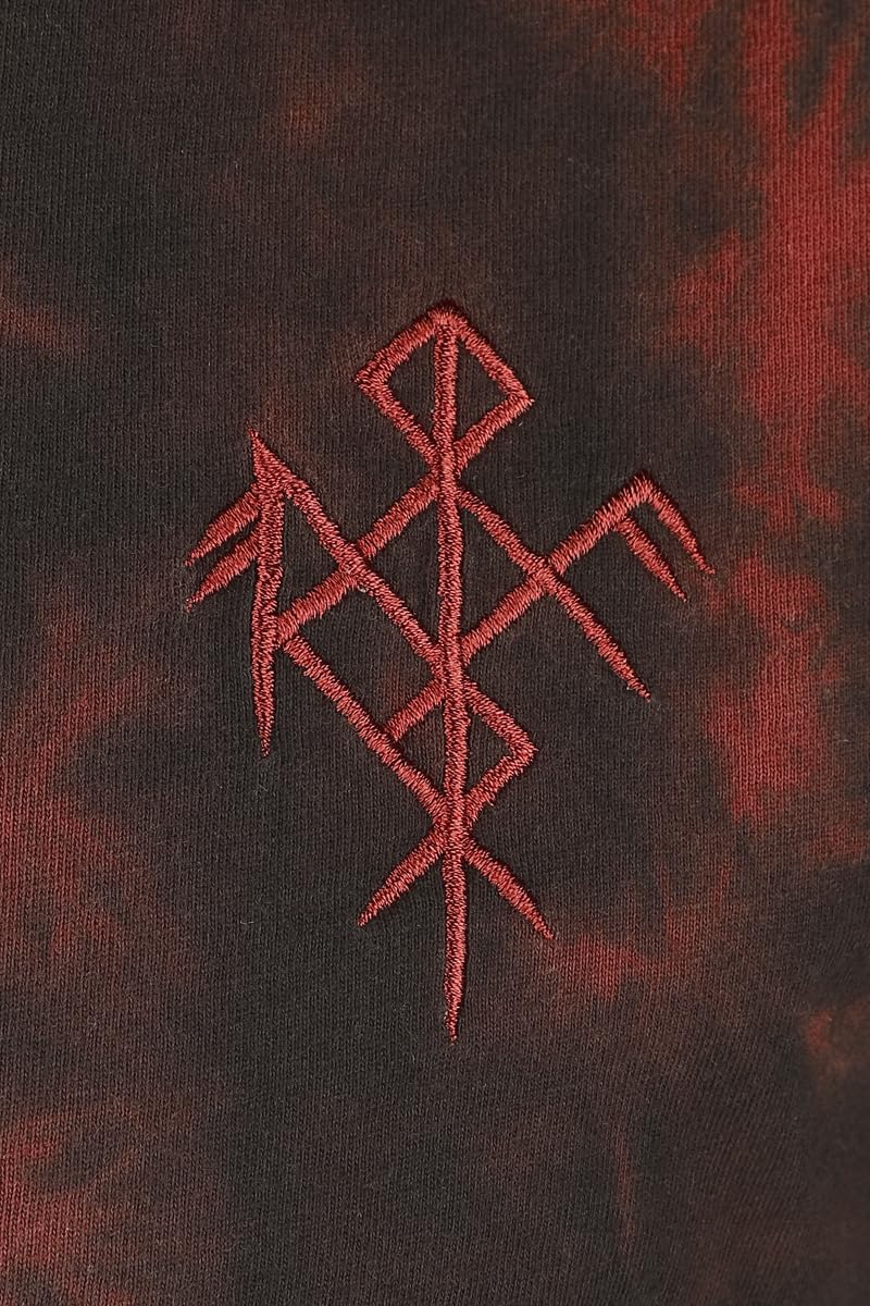 black-premium-batik-t-shirt-schwarz-rot-herren-gr-s image 5