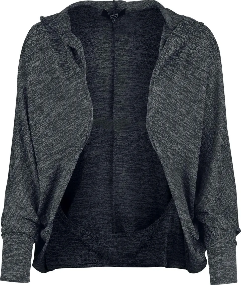 red-by-emp-grau-melierter-cardigan-mit-kapuze-damen image 1