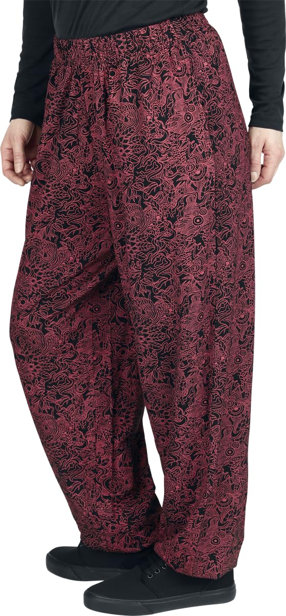 red-by-emp-hose-damen-schwarz-rot-weicher-stoff image 4