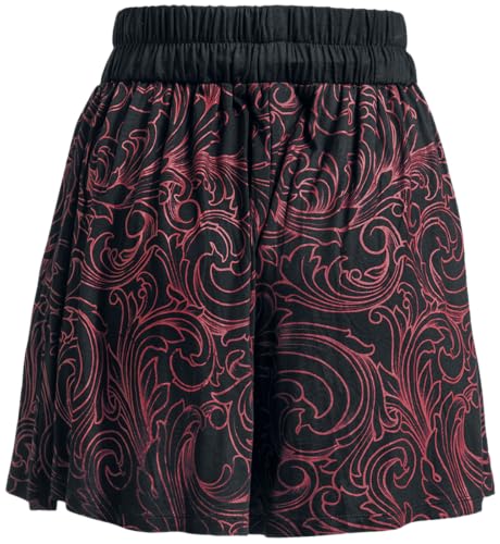 black-premium-by-emp-damen-sweatshorts-schwarz-rot-muster-gr-s image 8