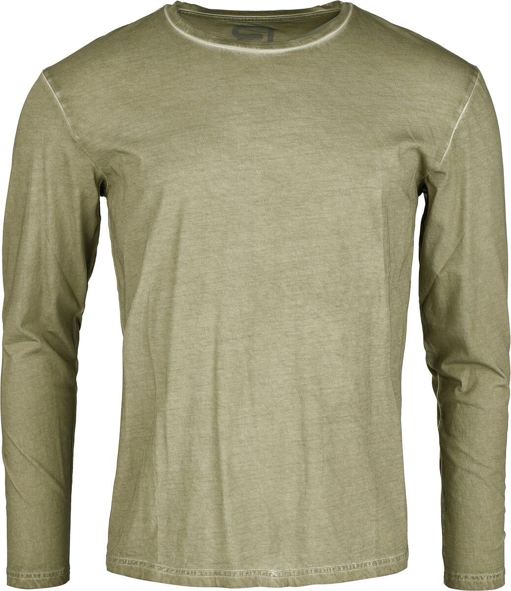 red-by-emp-herren-langarmshirt-oliv-normaler-schnitt image 1