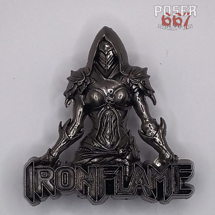 poser667-ironflame-compendium-3d-pin-antik-silber-5-cm image 1